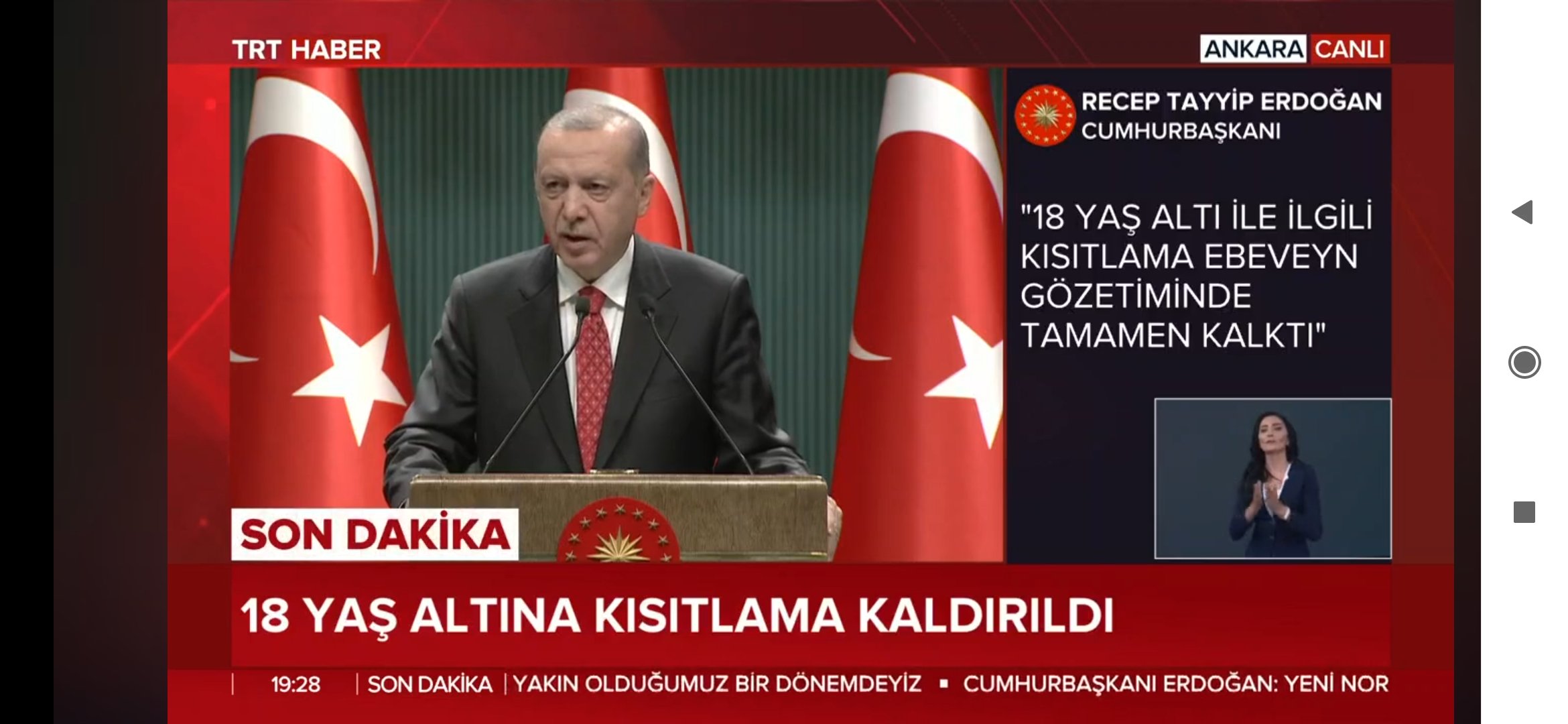 Erdogan 18 Yas Alti Yasagi Sinirli Olarak Kalkti Kredifinansal